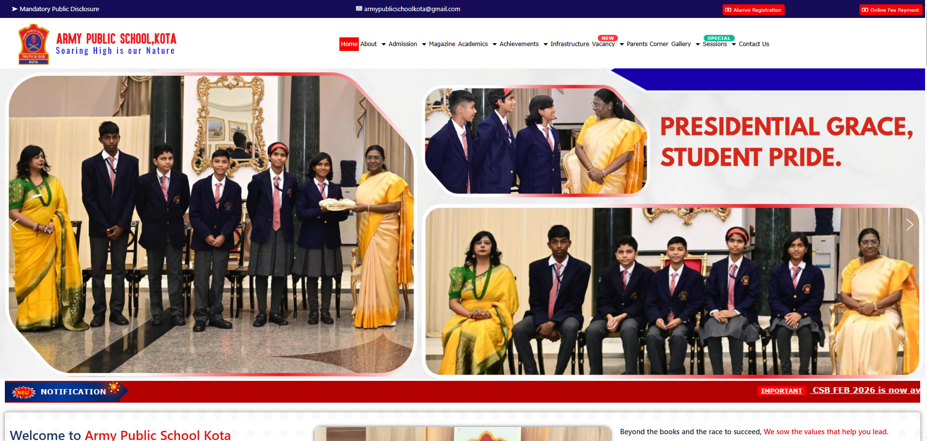 Shiv Shakti Digiworl Portfolio 2 Army Public School Website Developed Shiv Shakti Digiworld