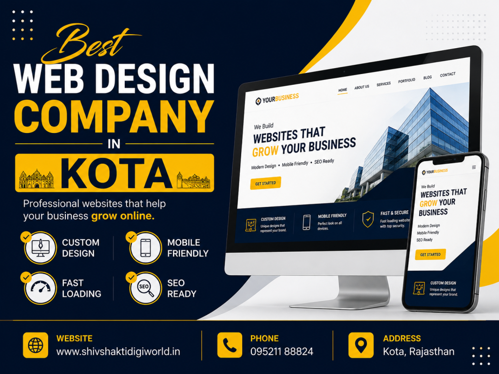 Best Web Design Company In Kota offering responsive, SEO-friendly, mobile-friendly website design services for businesses