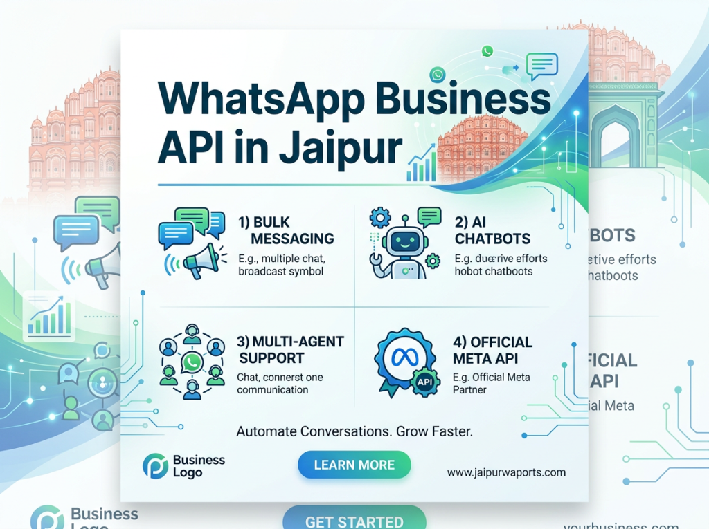 WhatsApp Business API in Jaipur for bulk messaging and automation